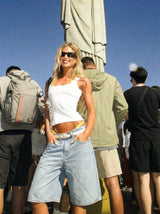Italiano Jorts Stone Blue